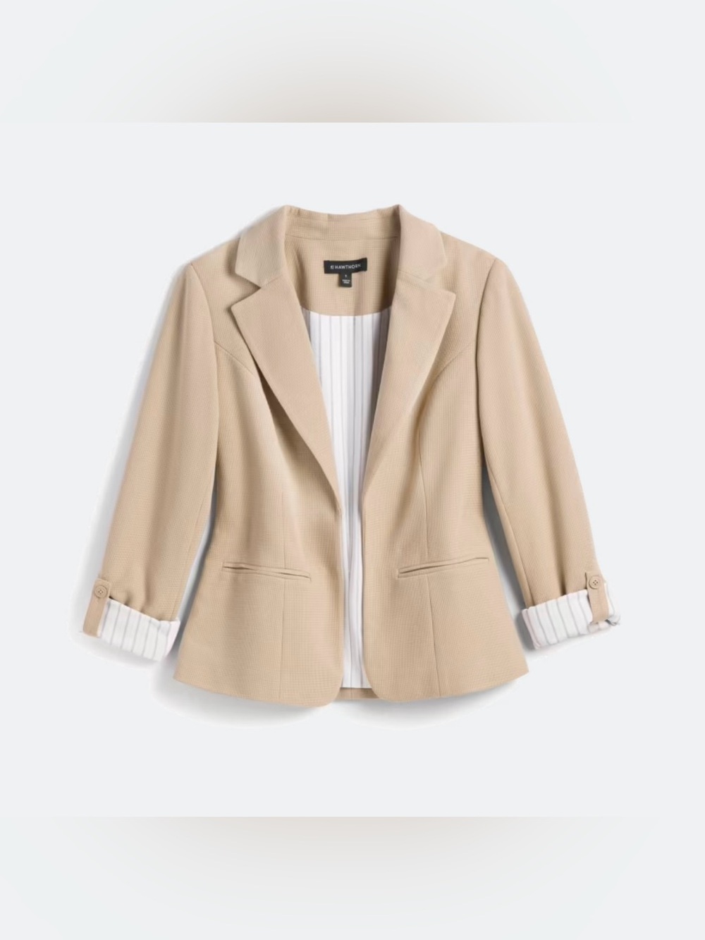 New 41 Hawthorn Beige Natalie Knit Blazer – XS
